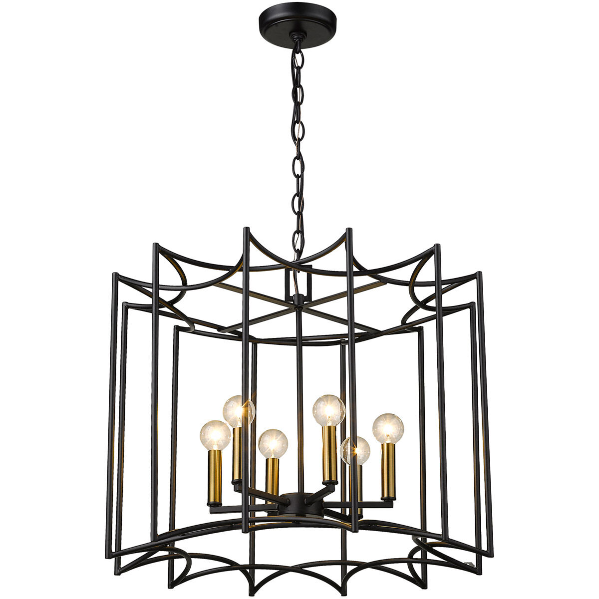 Rhian 8 Light 24 inch Matte Black Pendant Ceiling Light
